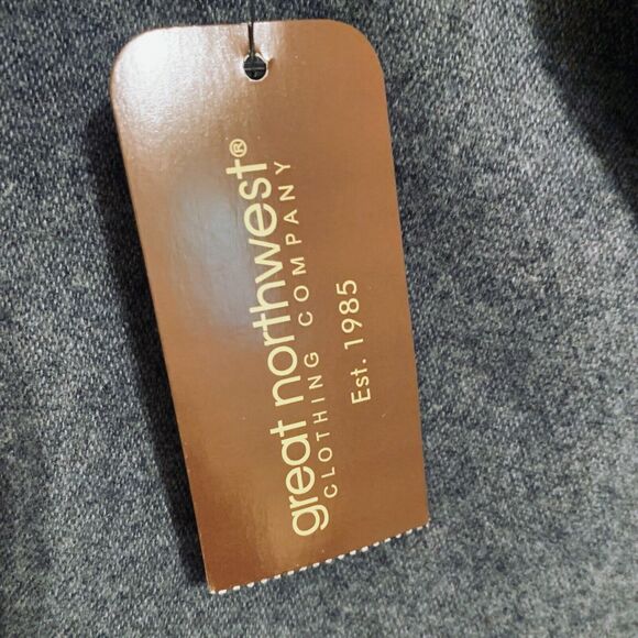 Great Northwest Chamois Workshirt Button Down Shirt XL NWT Gray Flannel Shacket - Picture 4 of 5